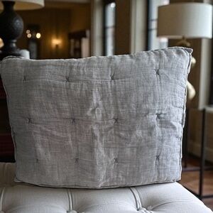 Restoration Hardware 2 Standard Grey Linen Gauze Shams 20x28